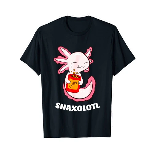 Cute Axolotls Tees And Gifts Cute Axolotl Lover Snaxolotl Kawaii Axolotl Food Sweets T-Shirt