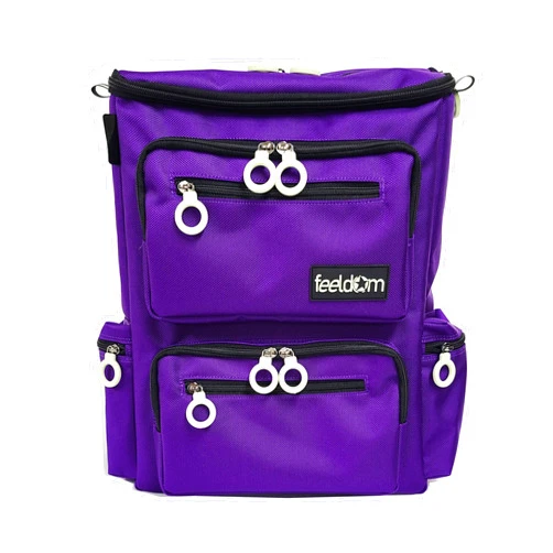 FEELDOM Classic Adaptive Wheelchair Backpack for Back of Chair – 20L EZ-Access Laptop Wheelchair Bag – Mobility Scooter & Electric Wheelchair Accessories, Galaxy Purple/Aqua