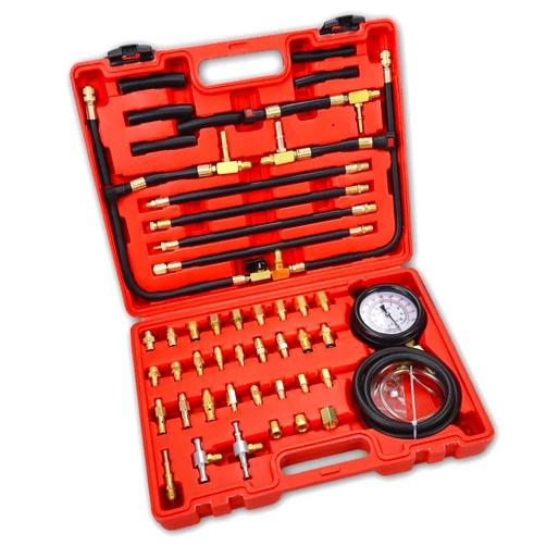 DKwoeshg Pro Master Fuel Injection Pressure Tester Kit - Perform Fuel Pressure Testing, Diagnose Weak Fuel Pumps, Test Fuel Flow, and Leak-Down - Works on Vehicles 1997 and Newer