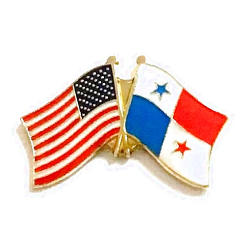World Flags Direct National Country Flag & US Crossed Double Flag Lapel Pins, International & American Friendship Enamel Tie and Hat Pin Badge