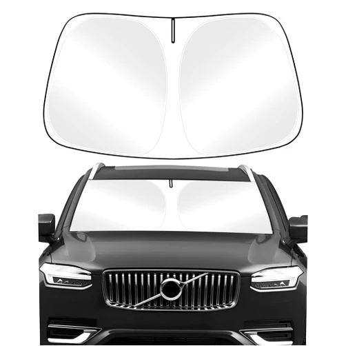 Mekdghro Custom Fit Windshield Sun Shade for Volvo XC90 2016-2024, Foldable, Easy to Install & Store, Full Coverage, 210T Reflective Fabric, Blocks 99% of UV Rays
