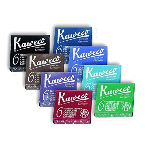 Kaweco Fountain Pen Ink Cartridges short, 8 colors, 8 x 6 pieces