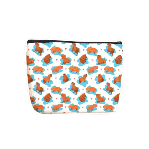 Wenboco Capybara Gifts Makeup Bag Cute Birthday Graduation Christmas Gifts for Women Capybara Lover Friends Sister Coworkers Daughter Capybara Fan Rodent Animal Lover Gift