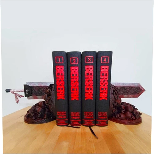 Generic Berserk Bookends, Furious Dragon Slayer Resin Crafts Statue Ornament,Decorative Bookends for Shelves, Dragonslayer Berserk Bookends Skulls Bookends Reading Bookshelf 3.93*3.93*9.84 inches As Shown