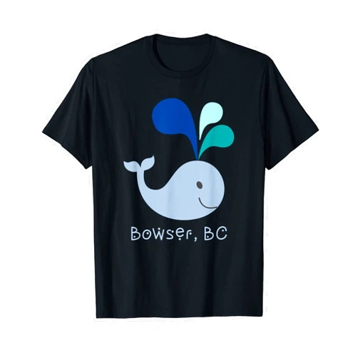 Proud Canadian Sailors & Ocean Lovers Bowser British Columbia Cute Whale Lover Cartoon T-Shirt