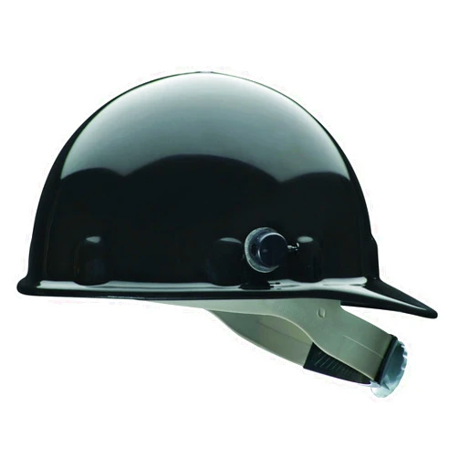 Fibre-Metal by Honeywell E2QRW11A000 Super Eight Ratchet Cap Style Hard Hat with Quick-Lok, Black, Medium