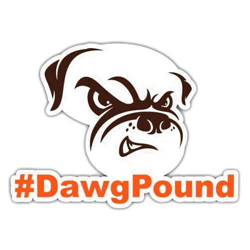 NIANWUDU Brown Dog Football Cleveland Dawg Sport Bumper Sticker Decal 5'' X 4''