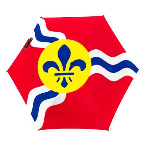 Zenladen297 Flag of St. Louis Travel Umbrella Compact Lightweight Portable Mini Umbrellas Auto Open Close Button, style, 202405224