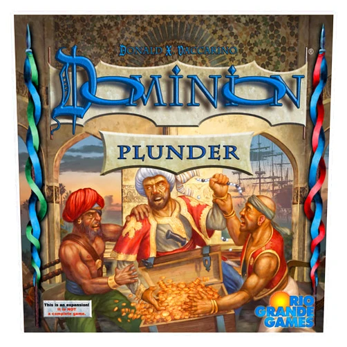 RIO Grande Games ACH Dominion: Plunder Expansion - Strategy Card Game, Sea Exploration & Plundering, Rio Grande Games, for Ages 14 and Up, 2-4 Players, 30 Minute Playing Time