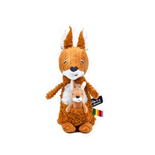LES DÉGLINGOS Ptipotos by Deglingos Kangaroo Mum & Baby Rust Plush Toy