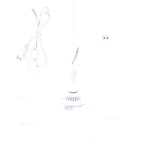 SCOOYEEES USB Powered Ceiling Fan Portable Canopy Fan with ON/OFF switch, 6 Blades Quiet Small DC USB Ceiling Fan Hanging Fan for Camping Cruise RV Tent Gazebo Bed Dormitory Home Room