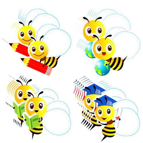 Outus 100 Pcs Bees Cutouts Bees Bulletin Board Cutouts Classroom Decorations Accents Paper Self Adhesive bee Name Tags Labels Stickers for Spring Summer Party Teacher Supplies Reading Wall Decor