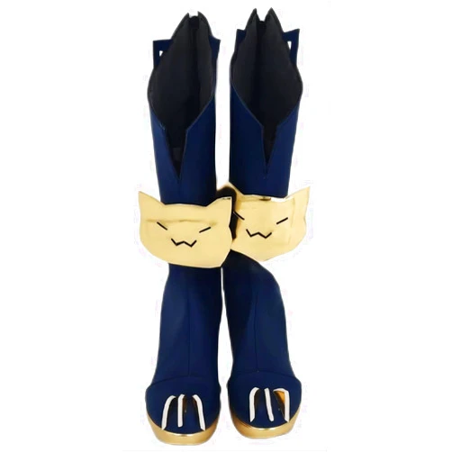 ERIMEI Manga World Cosplay Boots Boot Shoes Shoe for Genshin Impact Diona Blue