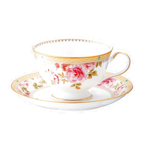 Noritake T97221/4861 Cup & Saucer (Coffee/Tea Combined) 190cc Heartford Bone China