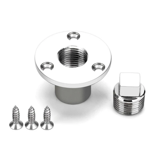 YUSOVE Garboard Drain Plug Kit,Marine 316 Stainless Steel Drain Plug Fits 1