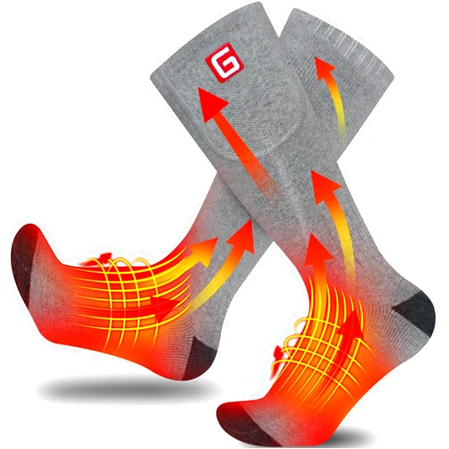 Rabbitroom Heated Socks for Men Women,Rechargeable Electric Battery Powered with 3 Levels Setting,Winter Thermal Insulated Socks for Chilly Feet,Novelty Sports Outdoor Sox for Hunting Skiing Hiking