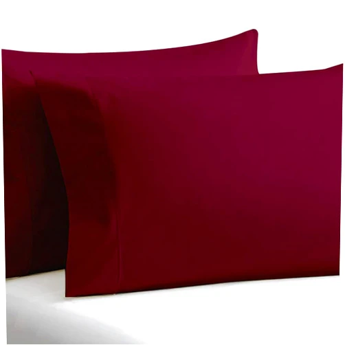 Kotton Wama Bedding Set of 2 Pillow Cases 800 Thread Count 100% Egyptian Cotton Long Staple Pillowcase, Durable and Silky Soft Pillow Covers, Natural Luxurious Hotel Class Bedding(King, Burgundy)