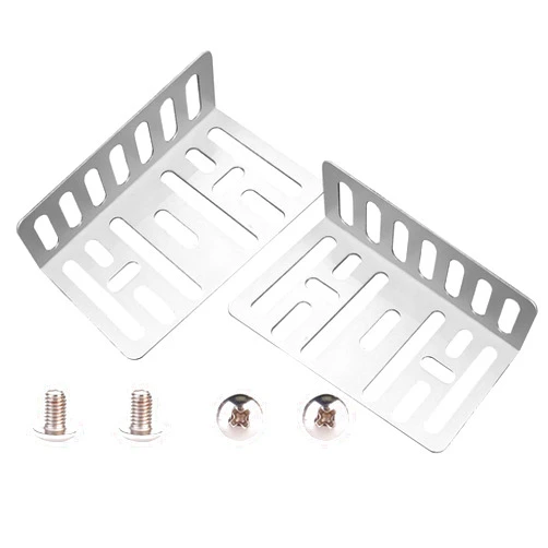 Winlead Double DIN Installation Kit, 3.15 x 1.88 x 0.94 in, Universal DIY Metal Car Stereo Radio Mounts, 2 Brackets and 4 Screws Kit, Car Audio & Video Dash Mounting Kit