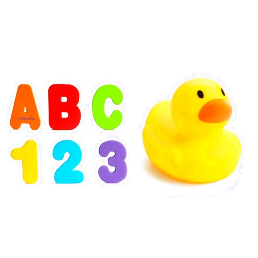 Munchkin® LearnTM 36pc Bath Letters and Numbers + White Hot® Safety Bath Ducky