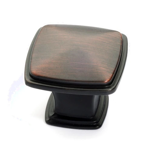 Dynasty Hardware K-81091-10B Cabinet Hardware 1-1/4-Inch Square Knob, Oil Rubbed Bronze