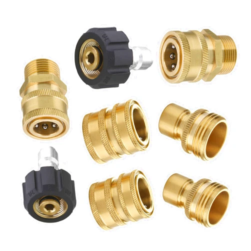 M MINGLE Ultimate Pressure Washer Adapter Set, Quick Disconnect Kit, M22 Swivel to 3/8 Inch Quick Connect, 3/4 Inch to Quick Release, 8-Pack