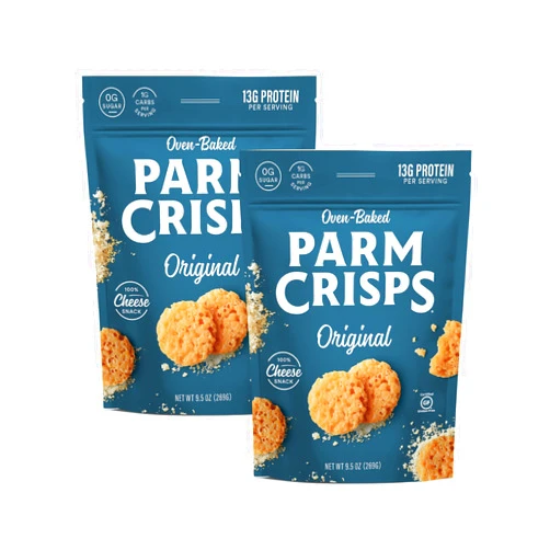 ParmCrisps Party Size Original, 9.5 oz (Pack of 2), Keto Snacks, 100% Cheese Crisps, Gluten Free, Sugar Free, Keto-Friendly