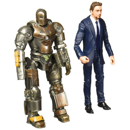 Marvel Studios Legends Series Hasbro Tony Stark & Iron Man Mark 1 2-Pack Action Figures.