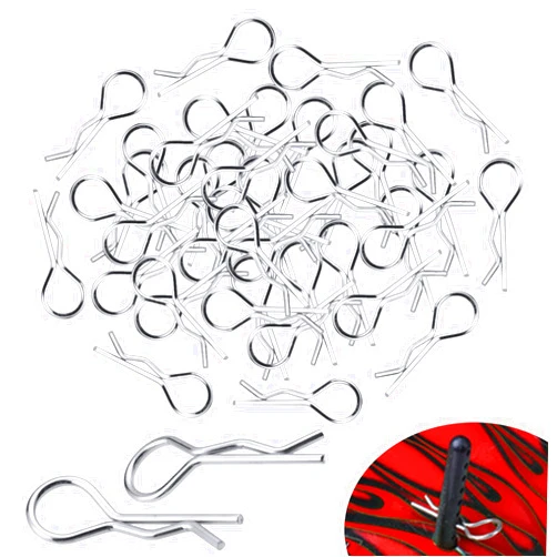 Hobbypark 100PCS Universal RC Body Clips Pins for All 1/10 1/12 Scale Redcat HPI Himoto HSP Exceed RC Car Parts Truck Buggy Shell Replacement