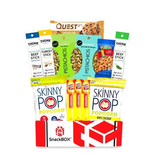 SB SnackBOX Snack Box Keto Care Package Variety Pack (12 Count) | Valentines Day, Teachers, Back to School, Date Night, Low Carb, College, Gift Baskets, Student, Birthday, Chips, Office, Military, Gift Ideas