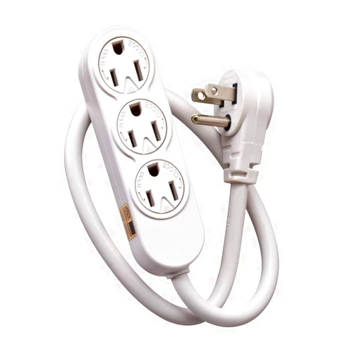 Leviton 49605-APS 3-Outlet Power Strip for Use Inside Structured Media Center, White