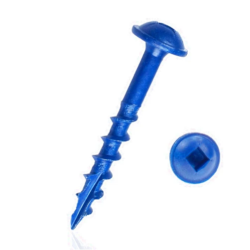 LUPANTER #8×1 Inch Pocket Hole Screws,500 Pcs,Exterior Wood Screws for Wood Working with Blue Coated,Square Drive Head…