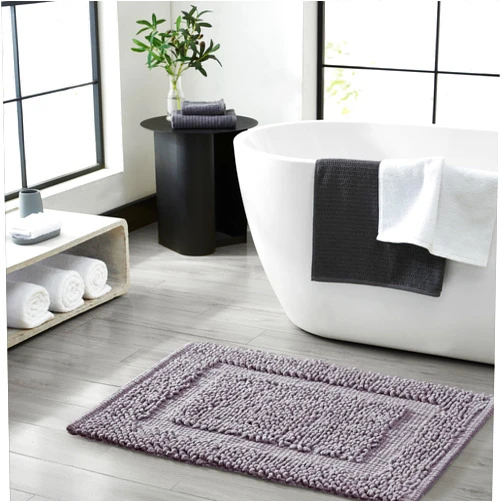 Jean Pierre New York 100% Chenille Cotton Skid Resistant Plush Bath Mat - 17