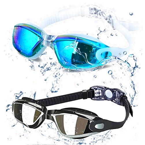 ALLPAIPAI Swim Goggles - Swimming Goggles,Pack of 2 Professional Anti Fog No Leaking UV Protection Wide View Swim Goggles for Women Men Adult Youth Kids