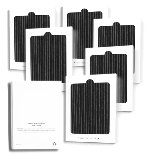 TIKTH Refrigerator Carbon-Activated Air Filter Replacement Compatible with Frigidaire PAULTRA Pure Air Ultra & Electrolux EAFCBF,SCPUREAIR2PK, 242047801, 242061001, 242047804, PS1993820 (6-Pack)