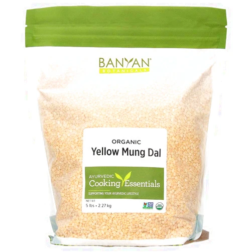 Banyan Botanicals Organic Yellow Mung Dal – Premium Split Moong Dal (Mung Beans or Moong Beans), Rich in Plant-Based Protein and Fiber, Gluten Free, Vegan, Non GMO – Ideal for Kitchari, Cleansing, Ayurvedic Recipes – 5 lbs