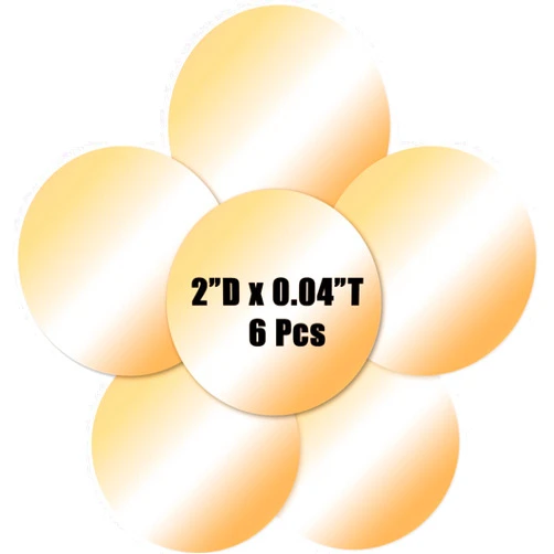 MTJSWXSY 6PCS Brass Round Plate,0.04