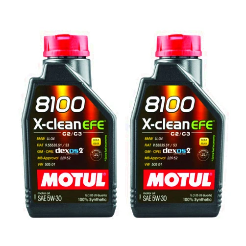 Motul 8100 X-Clean EFE 5W30 1 Liter (Pack of 2)