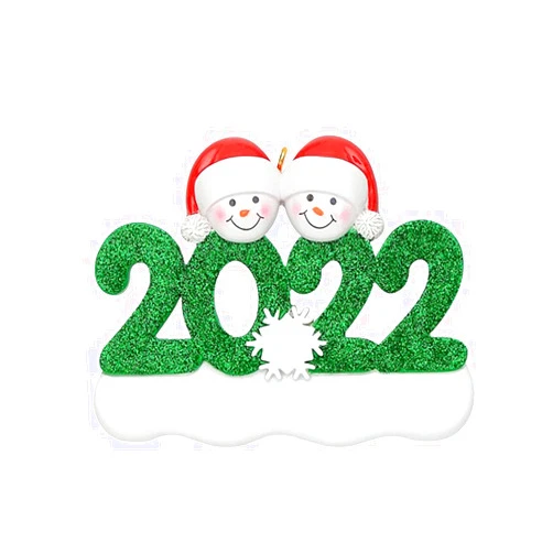 INCOVOX Personalized Snowman Family Christmas Ornaments 2022, Christmas Decorations and Family Ornaments for Wedding and Christmas Tree Decoration for Friends 2-Pack (Family of 2)