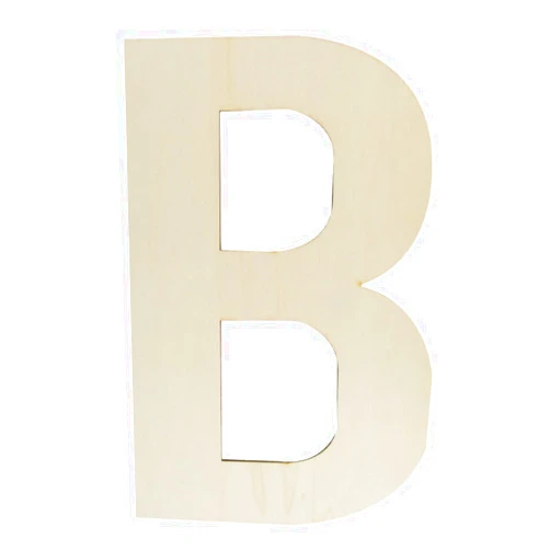 Hongma Wooden Letters 12 Inch, Big Wooden Letter B Shapes Cutouts Blank Unfinished Large Wood Alphabet Letters for DIY Crafts Wall Decor Painting Wedding Birthday Party Decoration Room Home Decorations