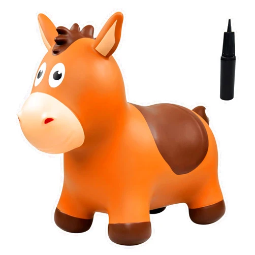 ZOOJOY Bouncy Animals Hopper, Inflatable Bouncing Horse Hopper-Outdoor Indoor Jumping Bounce Hopping Toys for Toddlers,Gift for 18 Months 2 3 4 Year Old Kid Toddler