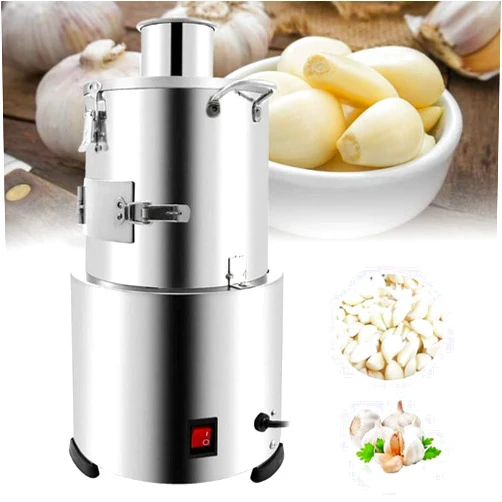 FMOGGE Electric Garlic Peeler Machine 110v 220v 30kg/H 200w Peeling Stainless Steel Commercial Whole Garlic Peeling Machine Electric Garlic Separator for Home Grain Separator Restaurant,220V