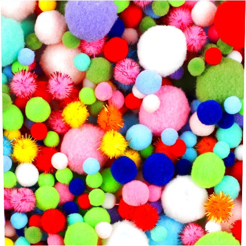 Phinus 900 PCS Pom Poms, Multicolor Bulk Pom Poms Arts and Crafts, Soft and Fluffy Craft Pom Poms, Assorted Sizes Pompoms, for Arts and Craft Making Decorations