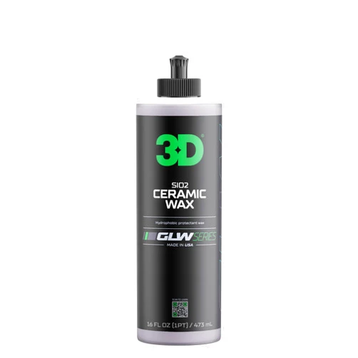 3D SiO2 Ceramic Wax, GLW Series | Ultra-Slick Gloss Finish on Paint | Hyper Hydrophobic | Protection | DIY Car Detailing | Easy Application | 16 oz