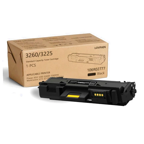 LOVPAIN Phaser 3260 Black Toner Cartridge 1Pack (3,500 Pages, High Capacity) Lovin 106R02777 Toner Cartridge Replacement for Xerox WorkCentre 3215 3215NI 3225 Phaser 3260 3260DI 3052 Printer