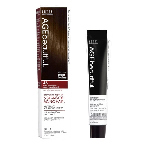 AGE beautiful Permanent Hair Color Dye Liqui Creme | 100% Gray Coverage | Anti-Aging Haircolor | Biotin for Thicker, Fuller Hair | Professional Salon Coloring