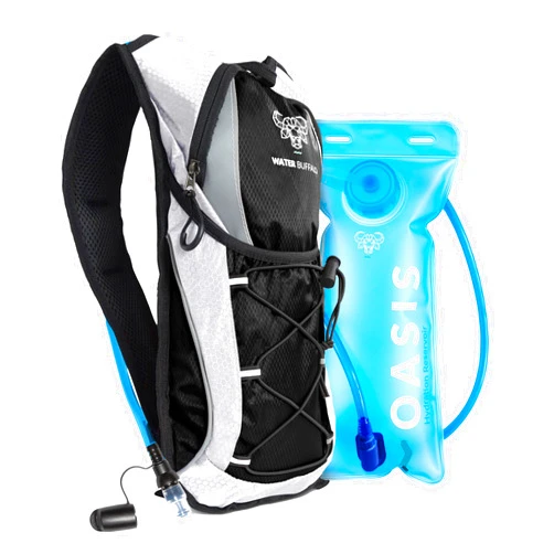 Water Buffalo Hydration Backpack - Lightweight Hydration Pack with 2L Water Bladder - Water Backpack for Hiking, Running, Biking, and Raves - Road Runner 12L Hydropack Backpack