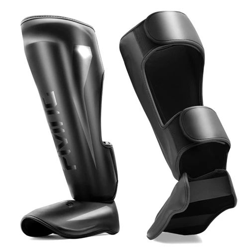 FIVING MMA Martial Arts Shin Guards – Padded, Adjustable Muay Thai Leg Guards with Instep Protection for Kickboxing/MMA Training and Sparring – Durable, Professional MMA Equipment