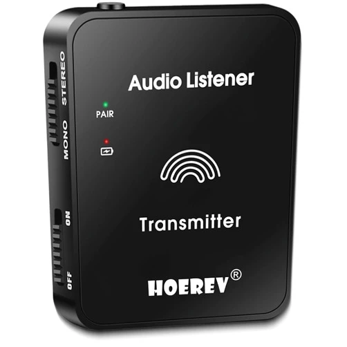 HOEREV Wireless In Ear Monitor System Studio Equipment Professional System Transmitter Guitar System With Rechargeable Battery for Studio Band Rehearsal Live Performance Camera Record