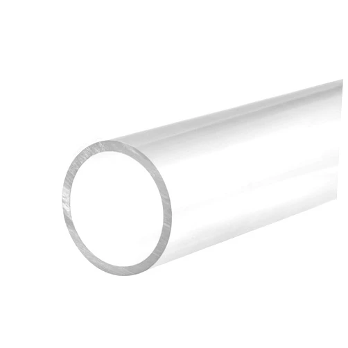 MECCANIXITY PVC Rigid Round Pipe 43mm ID 50mm OD 0.3 m Clear High Transparency for Water Pipe, Aquarium, Fish Tank