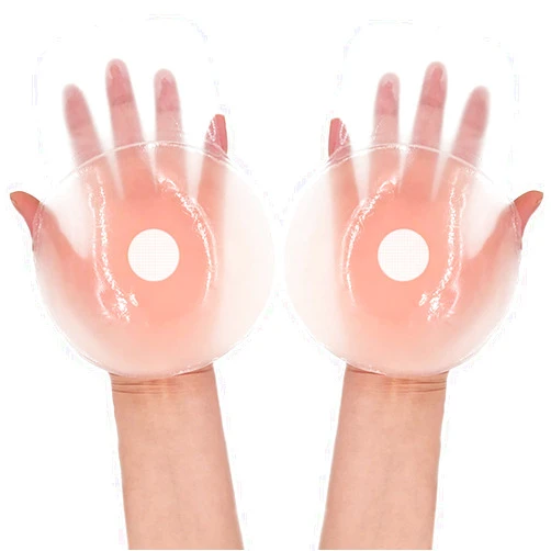 Shintrend Nipple Cover for Women: Silicone Breast Lift Pasties 5.1inch Reusable Adhesive Sticky Bra with Bob Tape